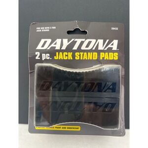 Daytona 2 pc Jack Stand Pads for 3 Ton Jack Stands Black  Rubber Protectors